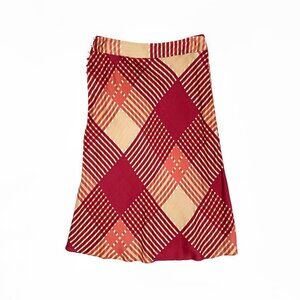 William B. | 100% Silk Plaid Midi Skirt | EXCELLENT!
